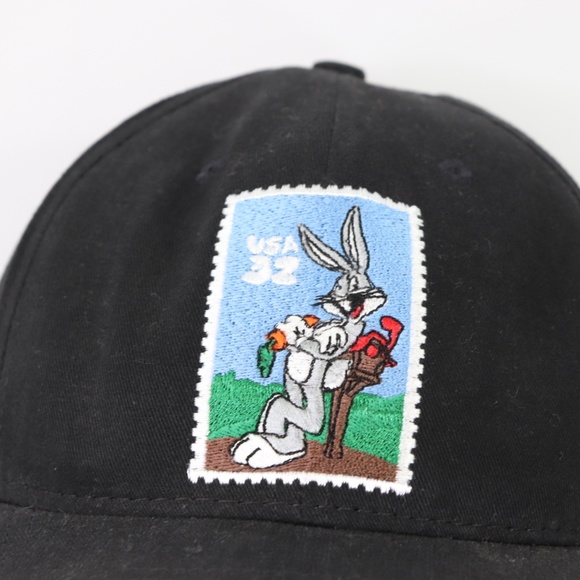 Vtg 90s Looney Tunes USPS Stamp Bugs Bunny Hat - Picture 2 of 8